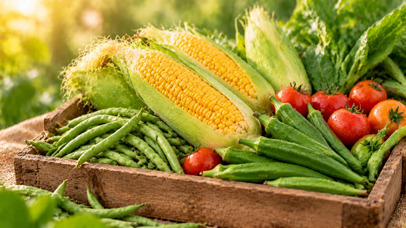 Decorative maize crop illustration
